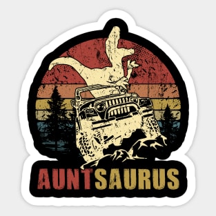 Vintage Jeep T-Shirt Auntsaurus Jeep Gift Sticker